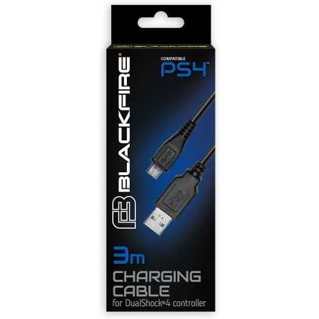 USB-kabel till mikro-USB Blackfire PS4 Svart