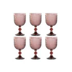 Set of cups Home ESPRIT Pink Crystal 325 ml (6 Units)