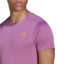 T-shirt à manches courtes homme Adidas Adizero Speed Rose foncé