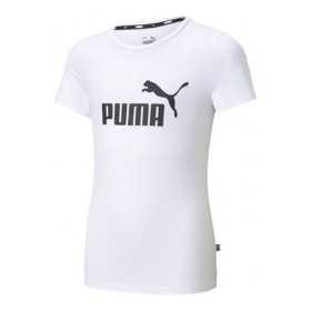 Barn T-shirt med kortärm Puma ESS Logo Tee Vit