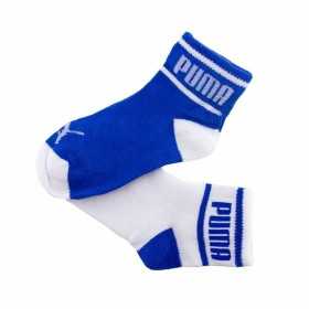 Sports Socks Puma Wording x2 Blue Unisex