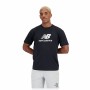 T-shirt à manches courtes homme New Balance Essentials Stacked Logo Noir