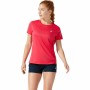 Damen Kurzarm-T-Shirt Asics Core Karmesinrot