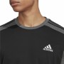 Herren Kurzarm-T-Shirt Adidas Essentials Melange Schwarz