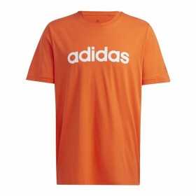 Herren Kurzarm-T-Shirt Adidas Essentials Embroidered Linear Orange