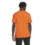 T-shirt à manches courtes homme Adidas Essentials Embroidered Linear Orange