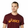 Men’s Short Sleeve T-Shirt Asics ASICS Big Logo Dark Red