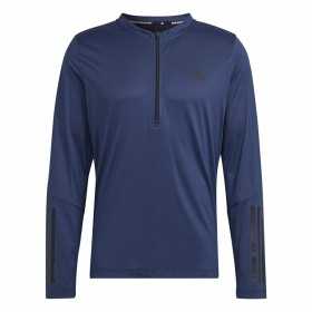 T-shirt med lång ärm Herr Adidas Training 1/4-Zip Mörkblå