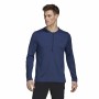 Men’s Long Sleeve T-Shirt Adidas Training 1/4-Zip Dark blue