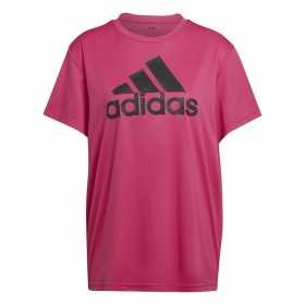 Damen Kurzarm-T-Shirt Adidas Boyfriend Sport Dunkelrosa