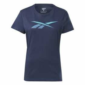 Women’s Short Sleeve T-Shirt Reebok Doorbuster Graphic Dark blue