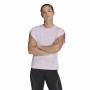 Damen Kurzarm-T-Shirt Adidas trainning Floral Lila