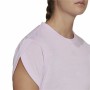 Women’s Short Sleeve T-Shirt Adidas trainning Floral Lilac