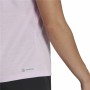 Women’s Short Sleeve T-Shirt Adidas trainning Floral Lilac