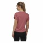 Women’s Short Sleeve T-Shirt Adidas trainning Floral Dark pink
