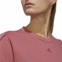 Women’s Short Sleeve T-Shirt Adidas trainning Floral Dark pink