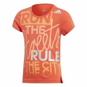Kurzarm-T-Shirt für Kinder Adidas Graphic Tee Orange