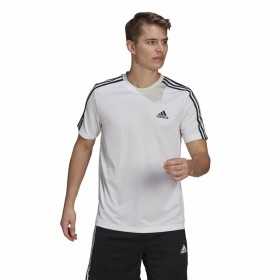 T-Shirt Adidas Aeroready D2M Sport 3 Bandas Weiß