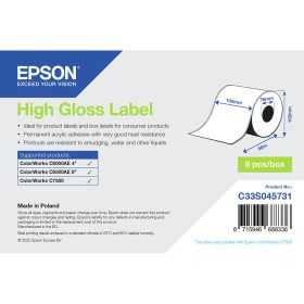 Etiquettes pour Imprimante Epson C33S045731 Brillant Ø 76,2 mm (1 Unités) (18 Unités)