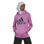 Damen Sweater mit Kapuze Adidas Aeroready Big Logo Pink