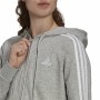 Damen Sweater mit Kapuze Adidas Essentials French Terry Grau
