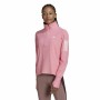Women's long sleeve T-shirt Adidas Own the Run 1/2 Zip Pink