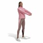 Tee-shirt Manches Longues Femme Adidas Own the Run 1/2 Zip Rose