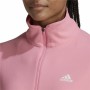 Women's long sleeve T-shirt Adidas Own the Run 1/2 Zip Pink