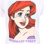 T-shirt med kortärm The Little Mermaid Mermaid Vibes Vit Unisex