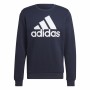 Men’s Sweatshirt without Hood Adidas Essentials Big Logo Navy Blue Dark blue