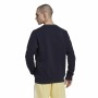 Men’s Sweatshirt without Hood Adidas Essentials Big Logo Navy Blue Dark blue