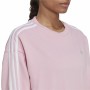 Damen Sweater ohne Kapuze Adidas Studio Lounge 3 bandas Rosa