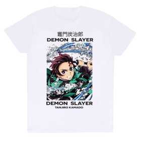 T-shirt med kortärm Demon Slayer Whirlpool Vit Unisex