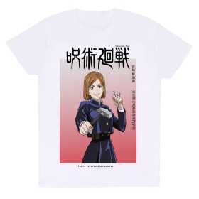 T-shirt med kortärm Jujutsu Kaisen Nobara Ombre Vit Unisex