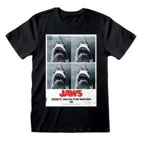 T-shirt med kortärm Jaws Don´t Go In The Water Svart Unisex