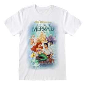 T-shirt med kortärm The Little Mermaid Classic Poster Vit Unisex