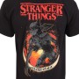 T-shirt med kortärm Stranger Things Demogorgon Upside Down Svart Unisex