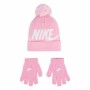 Bonnet et gants Nike Swoosh Rose