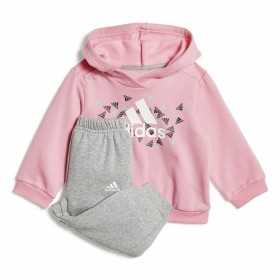 Baby's Tracksuit Adidas Badge of Sport Pink Grey