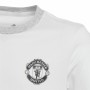 Maillot de Football à Manches Courtes pour Enfants Adidas Manchester United Blanc