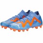 Chaussures de Football pour Adultes Puma Future Match Fg/Ag Glimmer Bleu Orange Femme