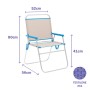 Folding Chair Marbueno Blue Beige 52 x 80 x 56 cm