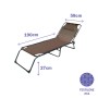 Sun-lounger Marbueno Foldable 190 x 27 x 58 cm