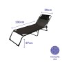 Sun-lounger Marbueno Foldable 190 x 27 x 58 cm