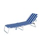 Chaise longue Marbueno Aluminium Rayures Bleu Blanc 187 x 24 x 58 cm