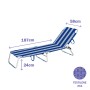 Chaise longue Marbueno Aluminium Rayures Bleu Blanc 187 x 24 x 58 cm