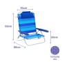 Chaise Pliante Marbueno Rayures Bleu 61 x 82 x 68 cm