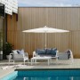 Parasol Marbueno Blanc Polyester Acier Ø 300 cm