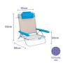 Folding Chair Marbueno Blue Beige 61 x 82 x 68 cm