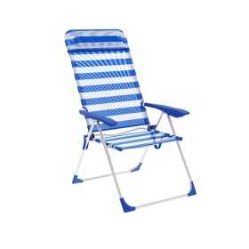 Folding Chair Marbueno Blue White 69 x 110 x 58 cm